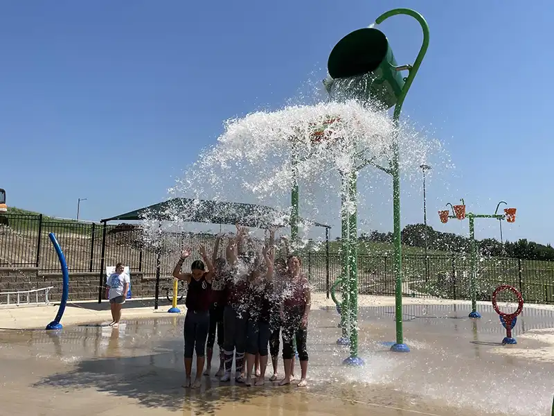 Kids having fun at Atoka Splash Pad